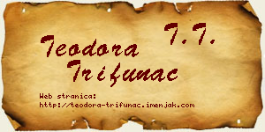 Teodora Trifunac vizit kartica